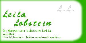 leila lobstein business card